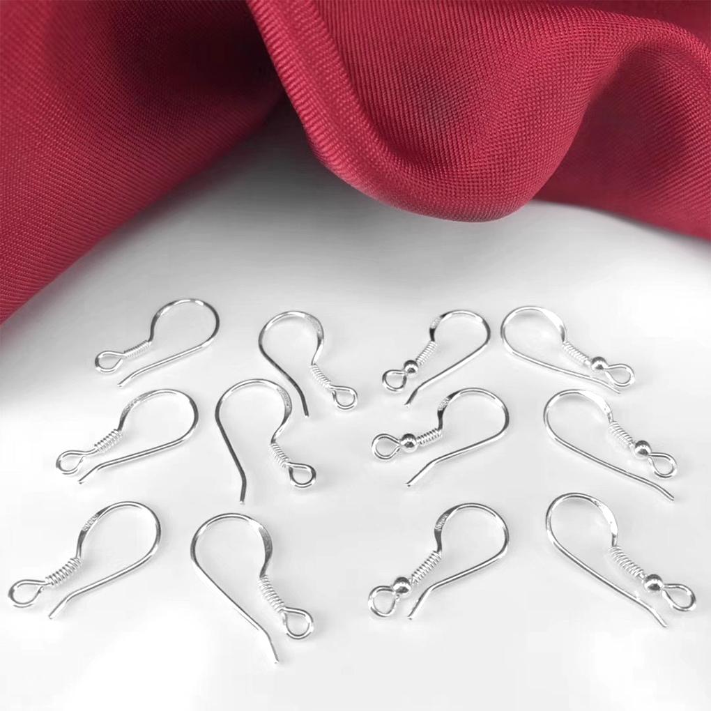 1 Paar Damen Silber Ohrhaken Mode Ohrschmuck Herstellung Zubehör Haken Zubehör Zuhause Professionell