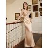 Elegant Sexy Sleeveless Strap Long Evening Party Dress For Women