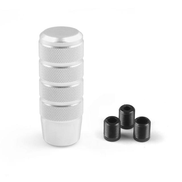 

95 мм универсальная нескользящая ручка переключения передач механическая коробка передач алюминиевая рифленая ручка рычага переключения передач серебряный