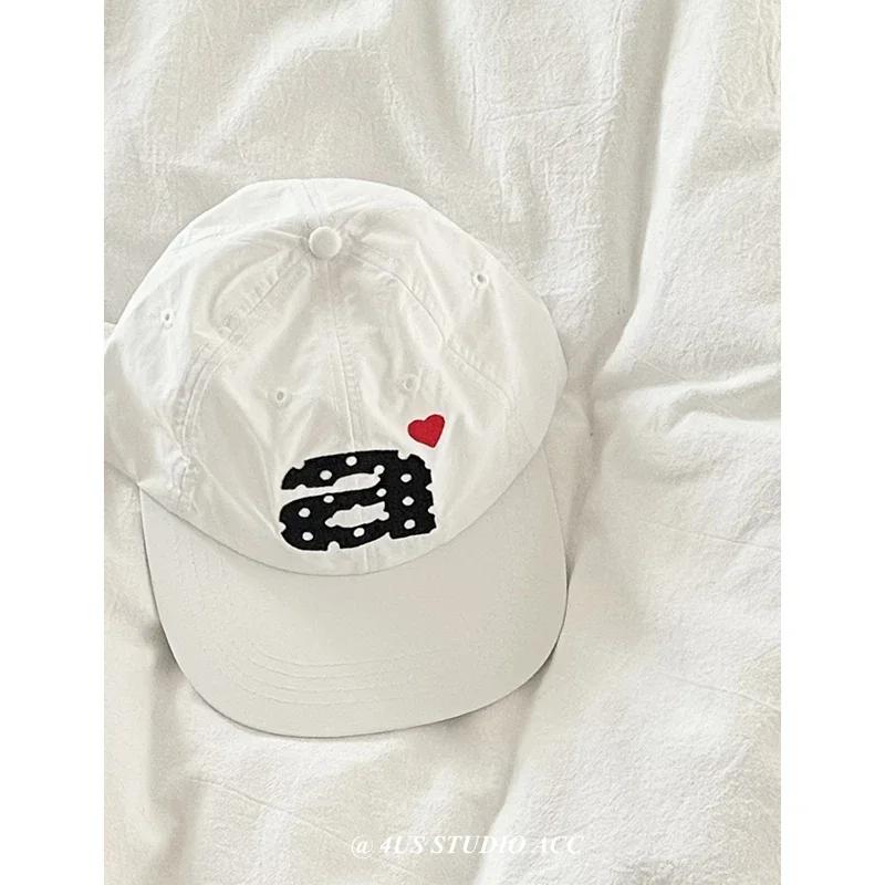New Flat-brimmed Baseball Cap Women's Summer Quick-drying Breathable Embroidered Cap Shows Small Face