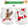 1/2pcs Christmas Elements Cute Cartoon Reindeer & Santa Claus Home Decor Stickers, Self-Adhesive PVC Decals For Living Room, Bedroom, Kitchen Bathroom