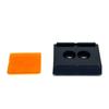 1/5pcs Dental Shading Light Box 2 Holes Composite Resin Mixing Light-proof Storage Hading Color Toning Case Dentist Material