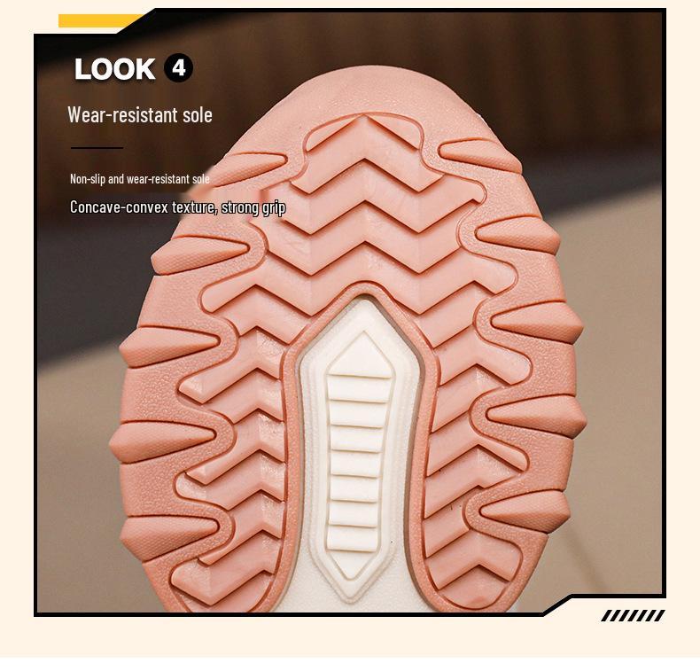 Sneakers in Cotone Foderate in Velluto per Bambini - Autunno/Inverno 2025, Calde, Antiscivolo, Suola Morbida, alla Moda per Bambini e Bambine