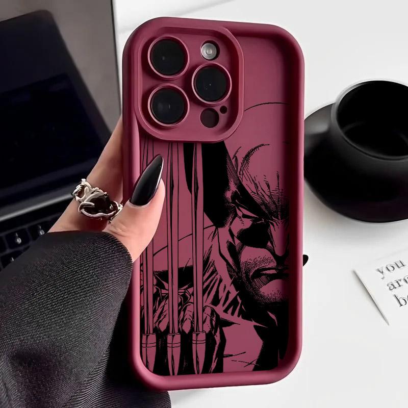 Marvel Wolverine Kunst Handyhülle Für iPhone 17E 11 12 13 14 15 16 17 Pro Max Fundas 17 Air Plus 16e 13 Mini Silikon Rückseite