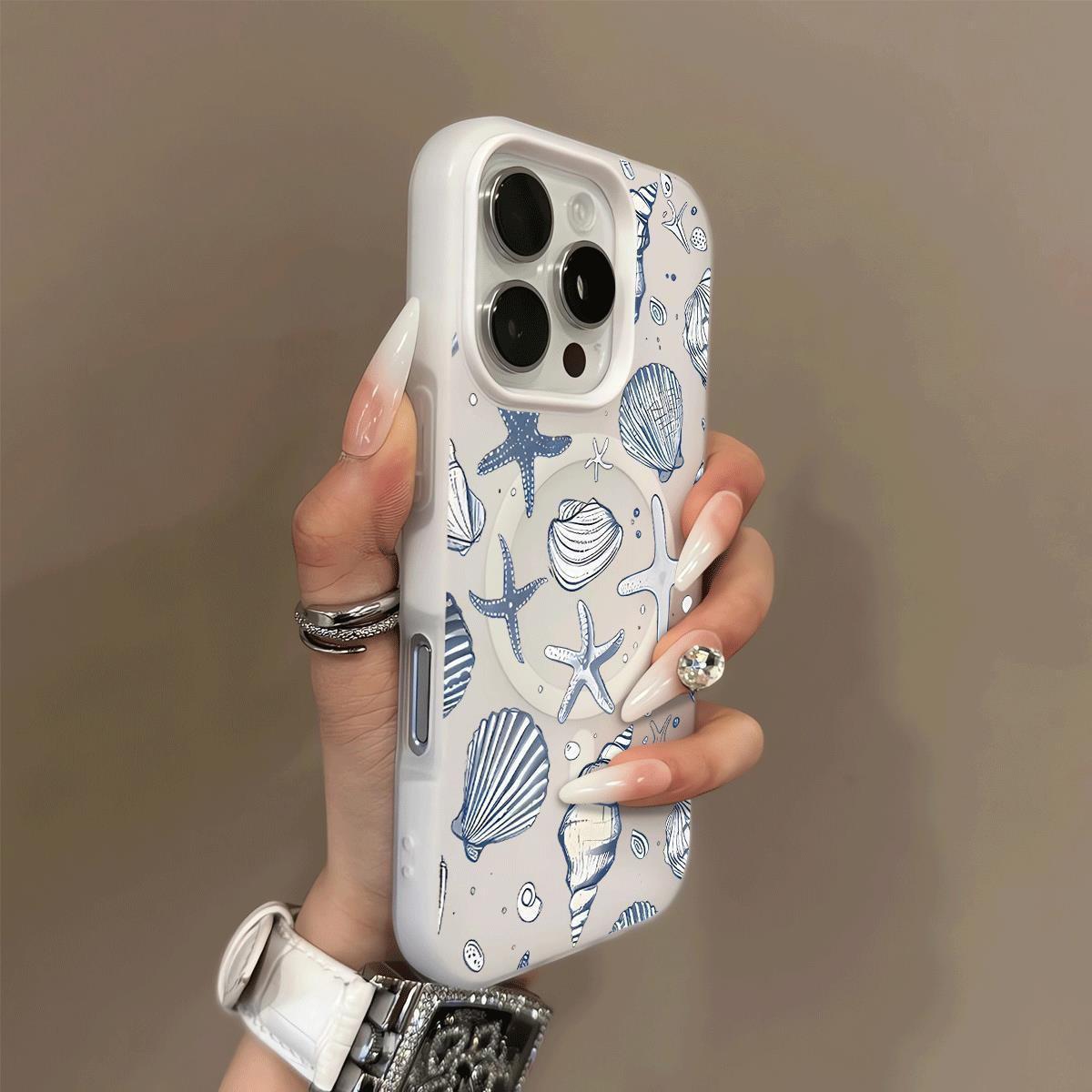 Magnetic Jelly 2-in-1 Phone Case for Apple 17air Matte Soft Cartoon Phone Case Cooling Magnetic Case For iPhone 11