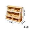 Mini Bread Cabinet Simulation Dollhouse Bakery Shelf Realistic Detail Tiny Display Case for
