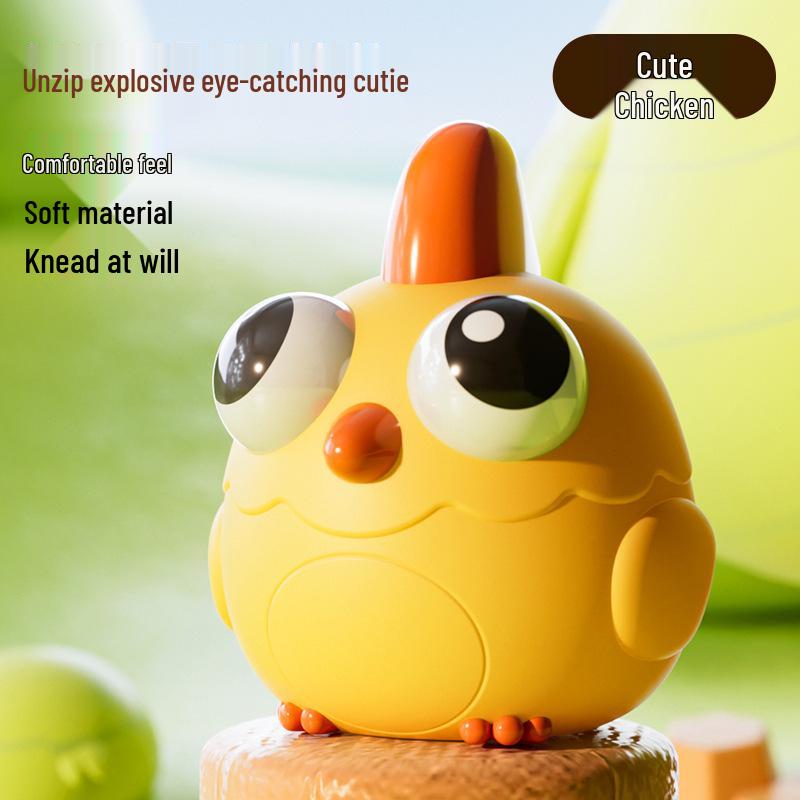 Creative Bubble-Blowing Pinchable Decompression Toy Doll for Students and Kids