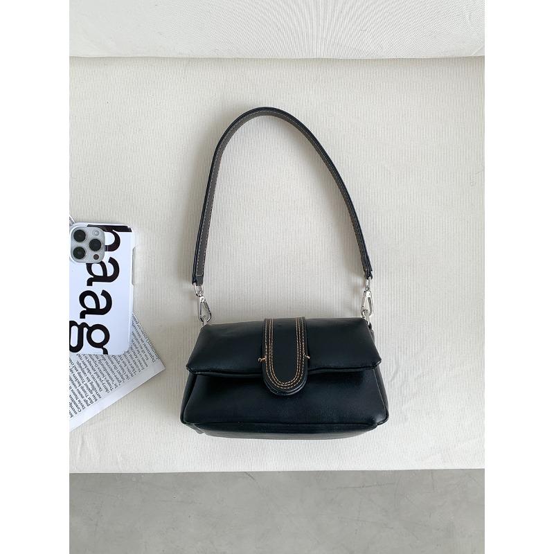 

New denim bag old baguette shoulder bag women niche design leather underarm bag women