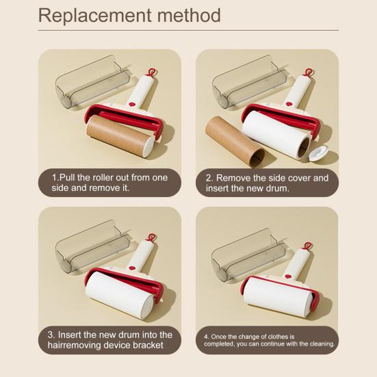 Lint Roller Tearable Replaceable Core Strong Adhesion High-Viscosity Paper Three-in-One Sticky Shaving Functions Pet Hair Lint Remover