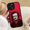 Edgar Allan Poe Phone Case For Iphone 14 Pro Max 13 12 11 Mini X Xr Xs 8 7 Puls Lambskin Silicone Cover