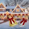 Inflatable Christmas Ball Outdoor Christmas PVC Inflatable Decorated Ball 2 Pieces Festive Holiday Decor For Porch Lawn Living