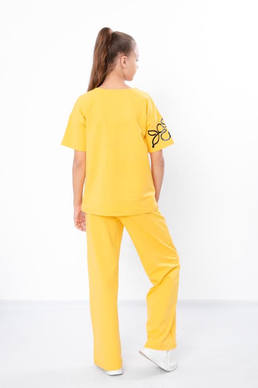 Stylish Teen Girls’ Set – Comfy Cotton Tee & Relaxed Fit Pants, Summer, 6430-057-33 HC