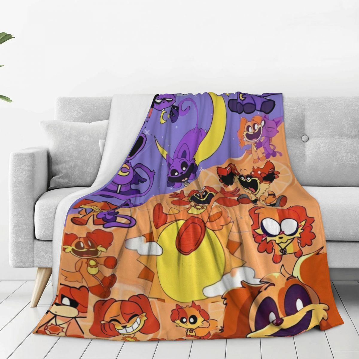 Smiling Catnap Dogday ToddlersBlankets Camping Flannel Throw Blanket For Bedroom Super Soft Quality Bedspread Birthday Present 75cmx90cm