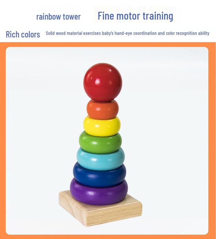 Mehrfarbiges pädagogisches Glockenspiel- und Stapelturm-Set für Kleinkinder