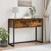 Side Table Smoked Oak 100 x 36 x 75 cm Engineered Wood