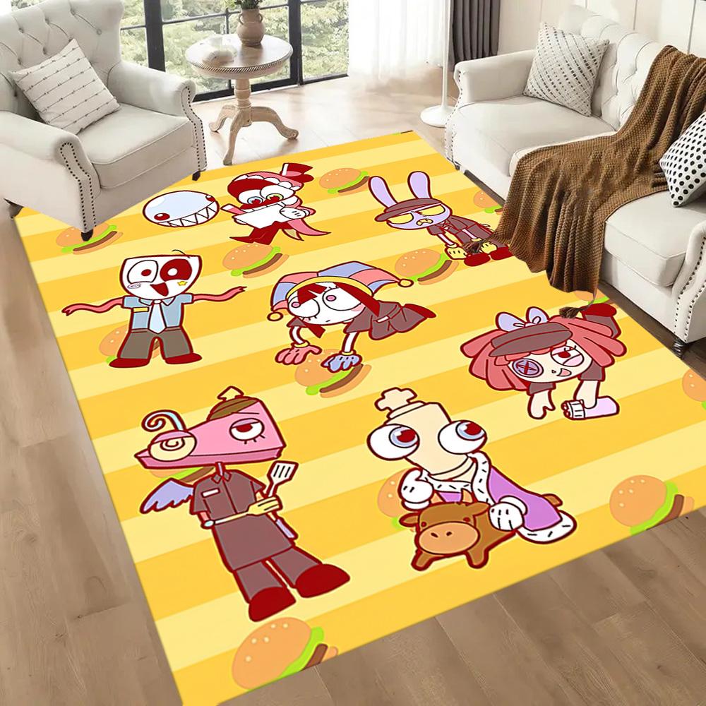 Digital Circus Area Rug Suitable For Outdoor Game Room Dormitory Study Room Antislip Rug Anime Office Decor Best For Christmas