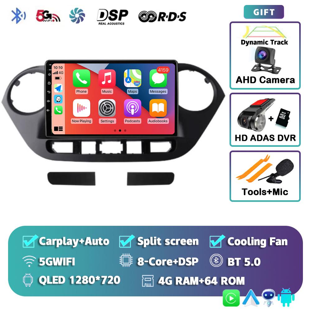 Android 14 Carplay Auto WIFI+4G Car Radio For Hyundai Grand I10 2013-2016 Navigation GPS Multimidia Video Player Stereo 2DIN DSP