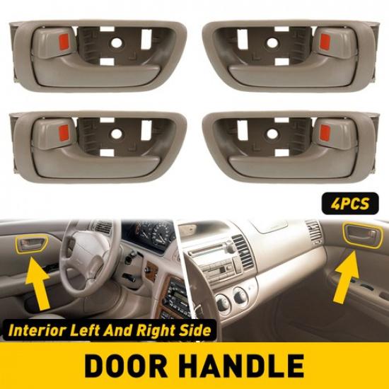 Interior Door Handle For Set Toyota 2002-2006 Camry And Front Rear Beige Sedan