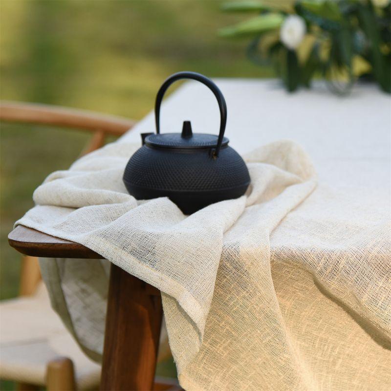 

Классическая Хлопково-Льняная Льняная Скатерть в Китайском Стиле Японском Стиле Чайный Столик Дзен Однотонная Ткань для Стола Чайная Церемония Чайное Искусство Шоу Ancient linen tablecloth 50*70cm