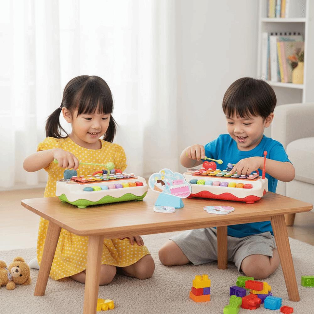 Plastics 8-note Knock Piano Toys Hand Knock Music Play Educational Games  Kindergartens Toddlers