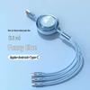 66W Fast Charging Retractable 3-in-1 Universal Cable for Apple & Android