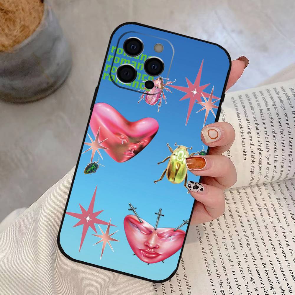 Fontaines -DC Romance Phone Case For iPhone 17,16,15,14,13,12,11 Plus,Pro Max,XS,Soft Silicone Black Cover