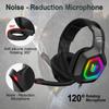 K10 Head-Mounted Professional Gaming Headset RGB Colorful Lighting Mic PC Phone PS4 XBOX Switch Gamer Wired Headphone