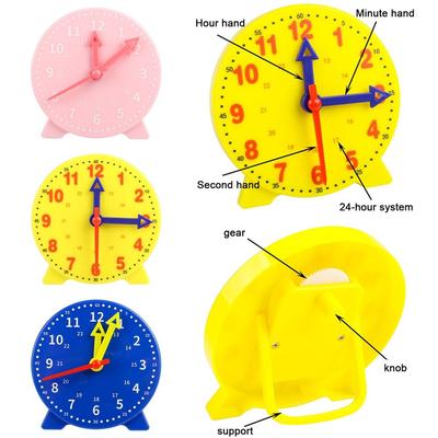 Early Education Hour Minute Second Cognition Children Colorful Clocks Toys  Preschool Teaching Aids