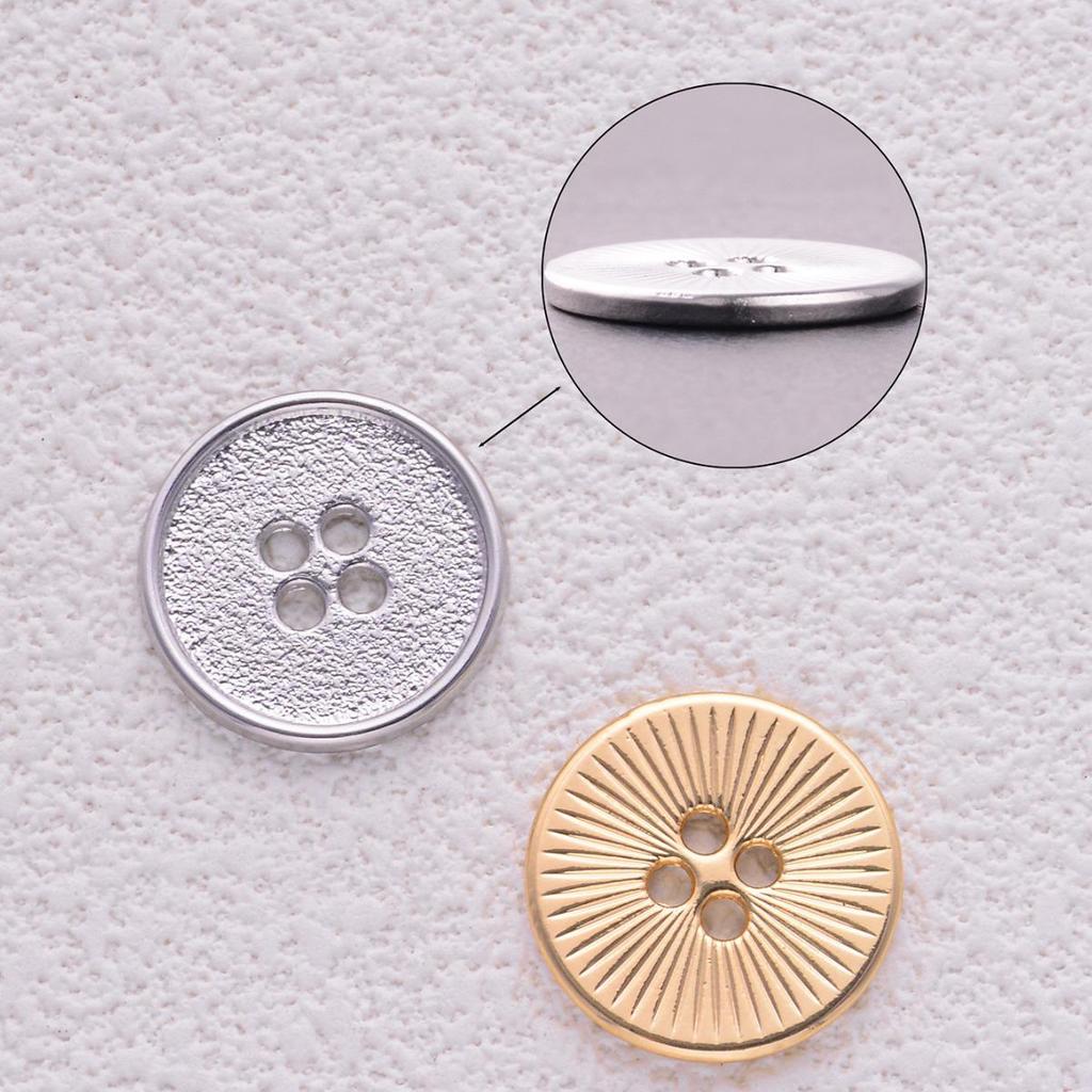 Four-Hole Zinc Alloy Hand-Sewn Metal Button - High-End, Exquisite & Versatile