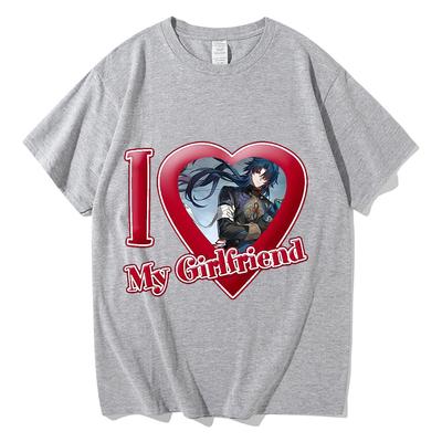 Eu amo minha namorada Honkai Star Rail T Shirt Anime Print Harajuku Tee-shirt Verão Desenho Animado Manga Tshirt Sudaderas O-neck Tees