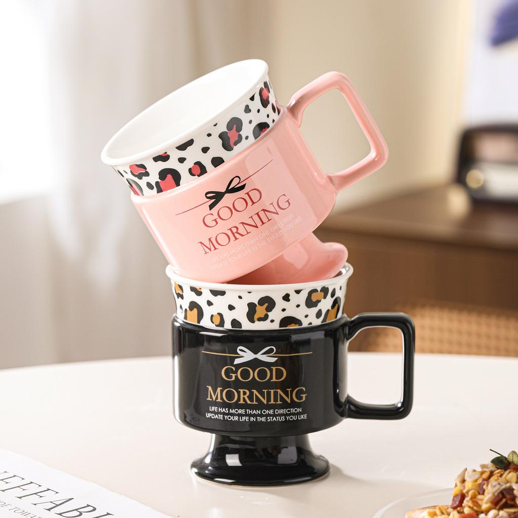 European Ceramic Mug Goblet Office Drinking Cup Coffee Cup Breakfast Cup Souvenir Ladies Water Cup