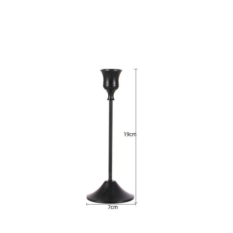 European Retro Luxury Candle Holder, Creative Nordic Iron Art Trumpet Bell Design