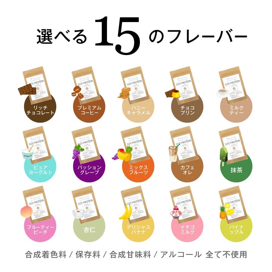 Delicious soy protein for everyone, 300g (matcha), 15 flavors, soy protein, enzyme powder, lactic acid bacteria, diet, collagen, vitamins, women in