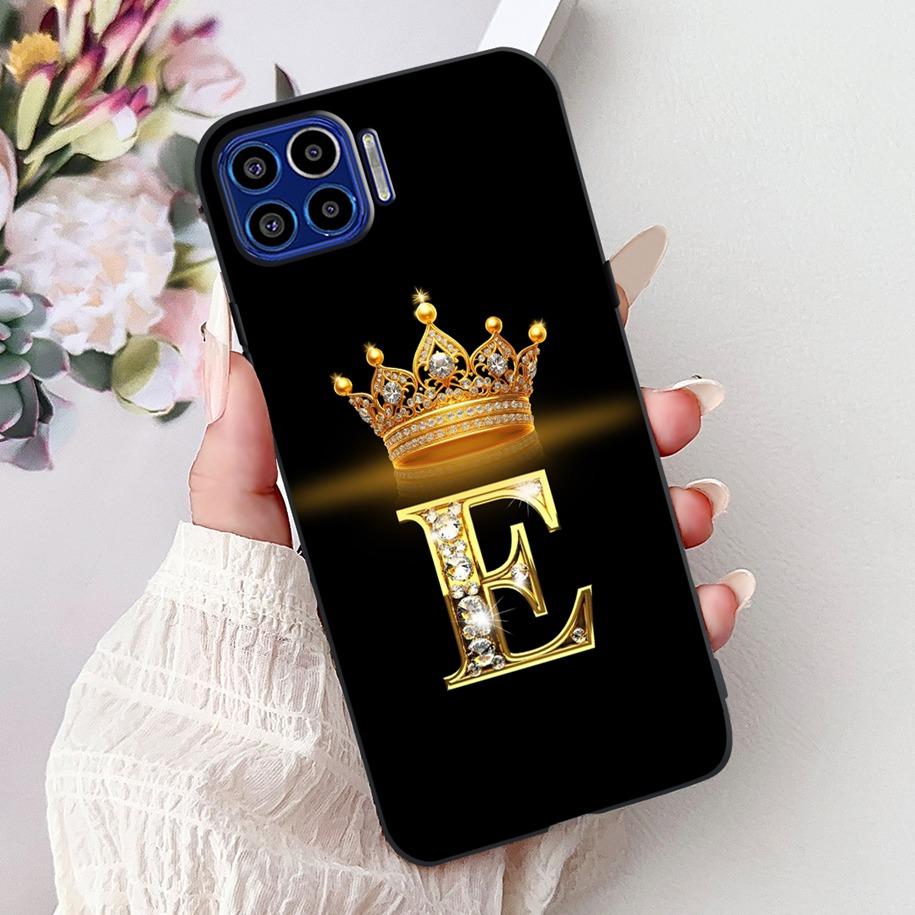 For Motorola One 5G Case Popular Letters Flower Crown Soft Silicone Shockproof TPU Couple Cover For Moto One 5G 2020 Phone Cases