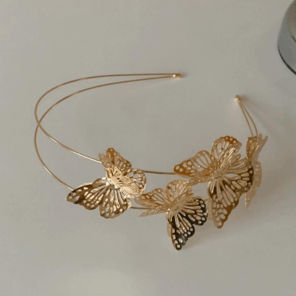 

Butterfly Hollow Butterfly Headband Gold Hair Accessories Fashion Tiara Hair Band Women Use
