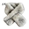 Daily Outdoor Cycling Scarf Faux Fur Collar for Women, Plush Neck Warmer Scarf, Fluffy Elegant Evening Dress Scarves, Thanksgiving Christmas