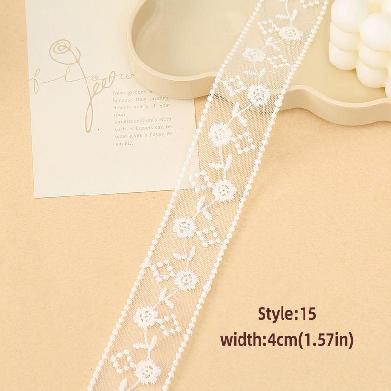 1Yards 4cm-8.5cm Wide Lace Fabric Ribbon Trim DIY Craft Clothing Sewing Supplies Curtains Tablecloths Decor Hair Bow Accessory