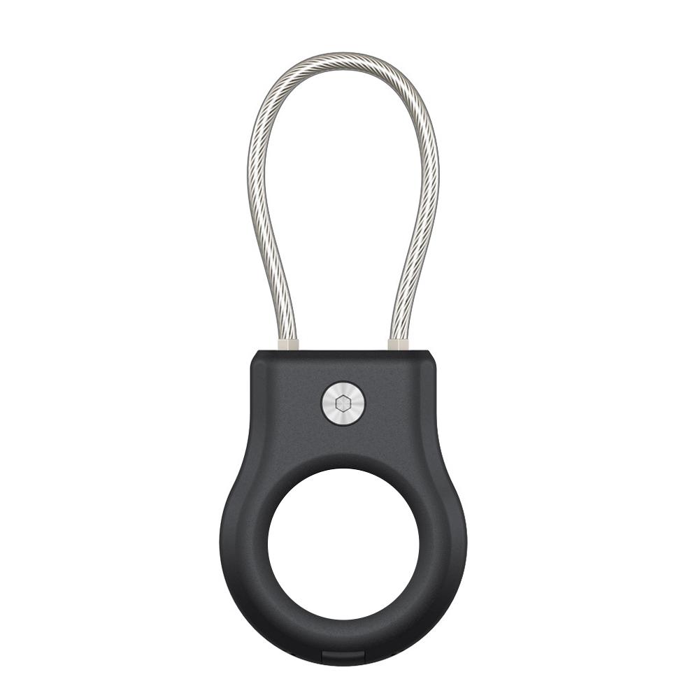 360-Grad-AirTag-Schutzhalter mit Stahldrahtleitung für Gepäck, Rucksack, Schlüssel, für Apple Airtags-Schlüsselanhänger