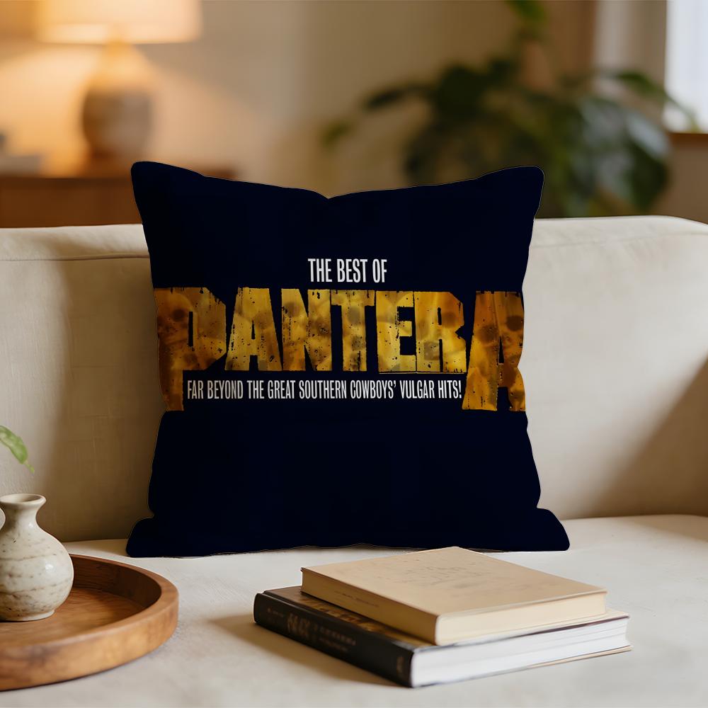 PPantera Band Cushion Cover Short Plush Pillowcase for Bed Sofa Carwashable