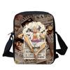 Cartoon One Piece School Crossbody Bag, Light Weight Unisex Mini Messenger Bag for Boys Girls Age 6-10 Travel Casual Daily Use