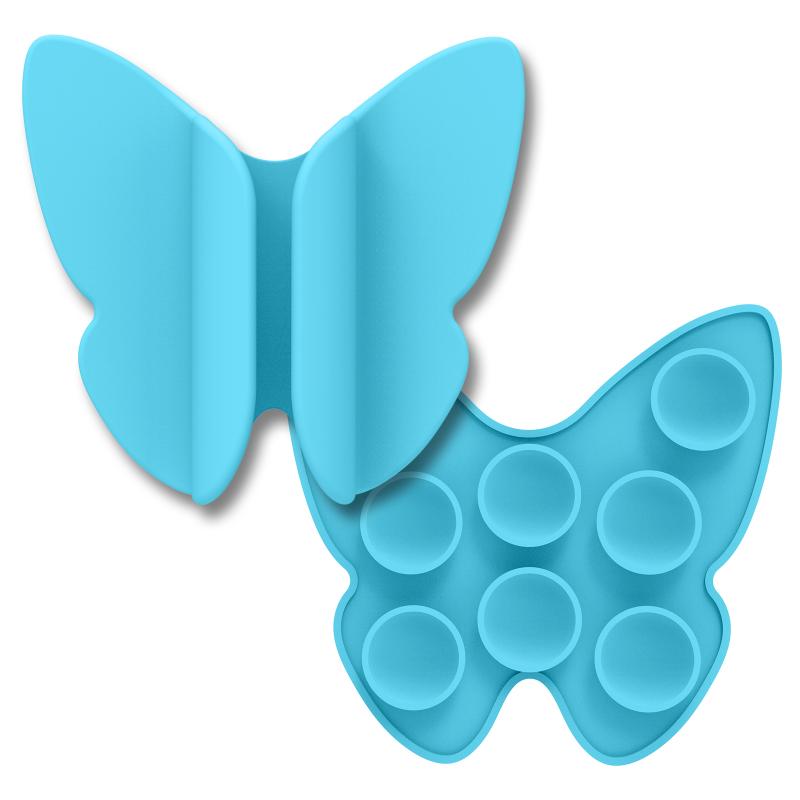 Suction Cup Silicone Phone Lipstick Holder Anti Loss Butterfly Shape Lip Gloss Phone Case Multifunctional Lipstick Phone Holder