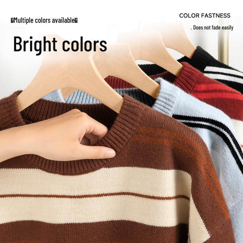 Fingercroxx IT Men's Striped Crewneck Sweater