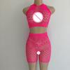 Women'S Sexy Bodysuit Mesh Lingerie Set For Dates And Passion - Open Crotch Nightgown