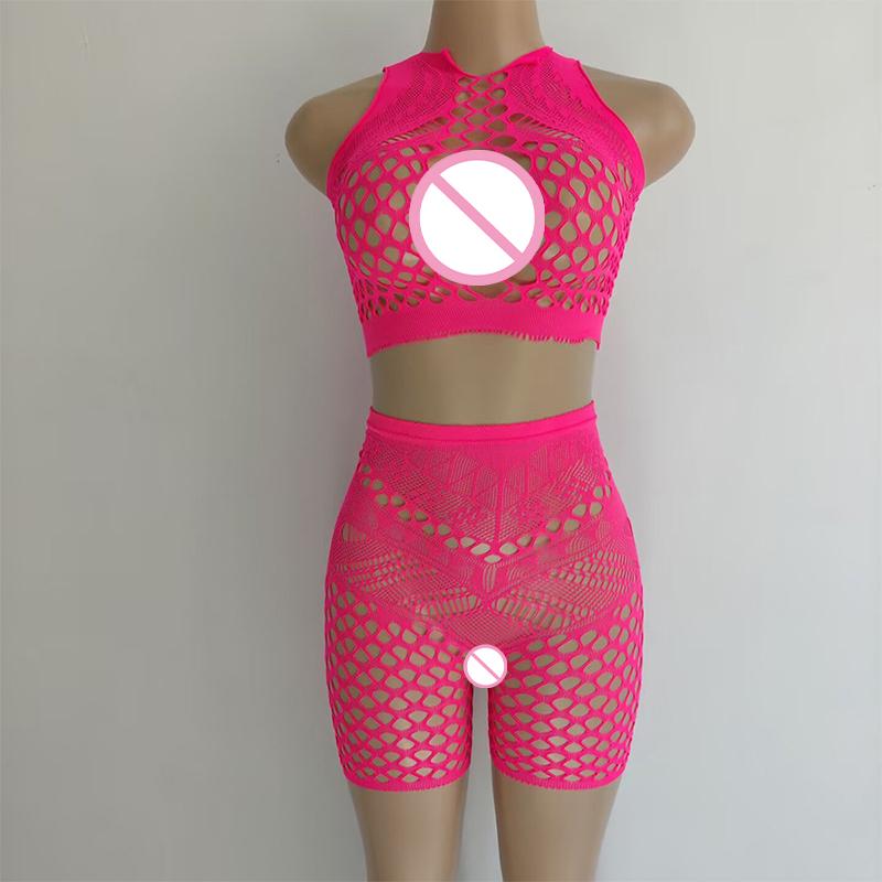 Women'S Sexy Bodysuit Mesh Lingerie Set For Dates And Passion - Open Crotch Nightgown
