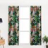 Watercolor Botanical Flowers And Raccoon Home Decor Window Curtains Bedroom Kitchen Curtain Panel Curtains for Living Room