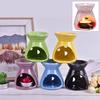 Ceramic Essential Oil Lamps Hollow Stars Moon Pattern Simple Essential Oil Fragrance Tea Light Candle Holder
