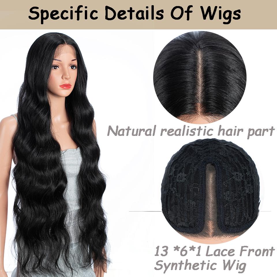 FASHION IDOL 36inch/90cm Loose Body Wavy Wigs Synthetic Lace Wigs For Black Women Ombre Blonde Cosplay Wigs Heat Resistant Fiber