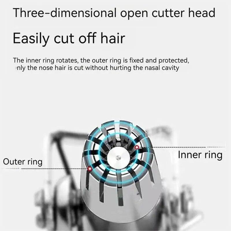 Washable Portable Ear Hair Trimmer Cleaning Without Rusting Painless Nose Hair Trimming Men'S Portable Electric Shaver Low Noise