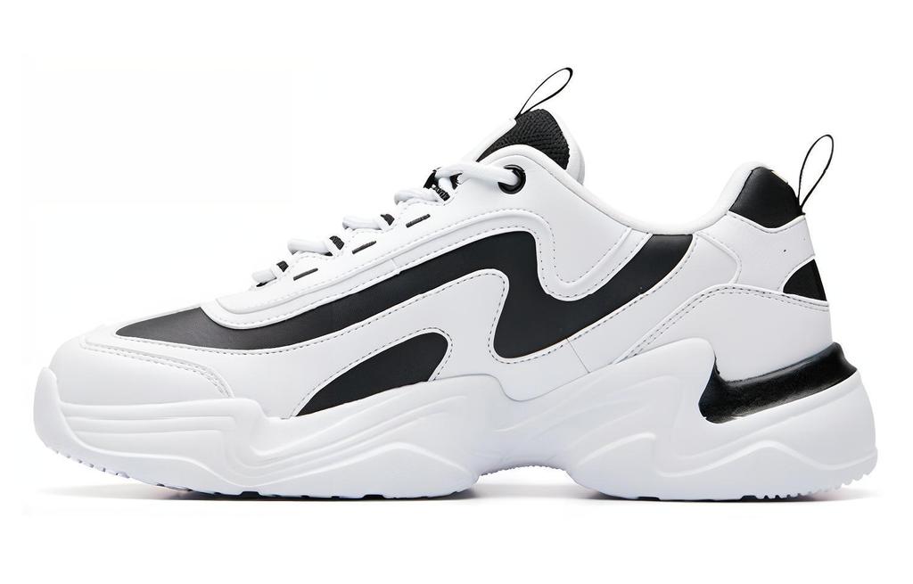 Men's Sneakers Anta Classic Cushioning Slip Resistant Low top Chunky Sneakers Men's White Black