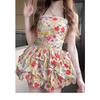 [With Safety Pants, Shoulder Straps Can Be Removed, with Non-slip Strips] Tube Top Dress Design Waist Puffy Short Skirt